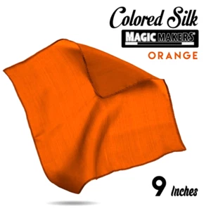 Pañuelo bufanda de seda mágica naranja de 9 pulgadas truco de magos utilería color 1 - Imagen 1 de 4