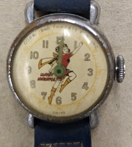 Vintage 1948 Super Hero Fawcett MARY MARVEL 7" WRISTWATCH **WORKS!!** - Picture 1 of 6