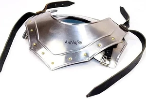 Protettore Collo Medievale - Armatura Acciaio 18GA | Costume Cavaliere Guerriero Oscuro Ingranaggio - Foto 1 di 3