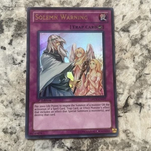 Yugioh Solemn Warning DREV-EN077 Ultra Rare 1st Ed LP - Picture 1 of 2
