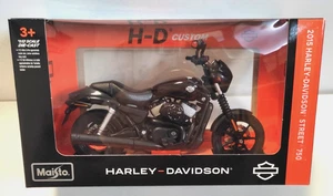 MAISTO H-D CUSTOM 1:12 MOTO DIE CAST HARLEY DAVIDSON STREET 750 2015   ART 32333 - Foto 1 di 3