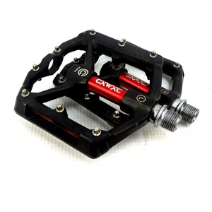 CXWXC BIKE PEDALS Aluminum Alloy Bicycle Pedals 370g Red/Black - Picture 1 of 2