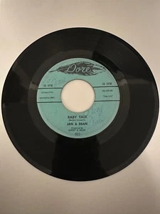 SIGNED JAN & DEAN 45 RECORD: BABY TALK / JEANETTE, GET YOUR HAIR DONE - Picture 1 of 5
