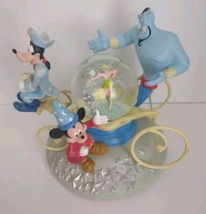 25TH ANNIVERSARY SNOW GLOBE Magical World Of Disney MICKEY GOOFY Read Desc - Picture 1 of 7