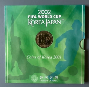 SOUTH KOREA 2001 BU/UNC Original Mint Coin SET "FIFA World Cup 2002" w/ 1000 Won - Picture 1 of 13