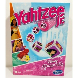 Yahtzee Jr Disney Princess Board Game Dice Ariel Rapunzel Tiana Mulan Complete - Picture 1 of 15