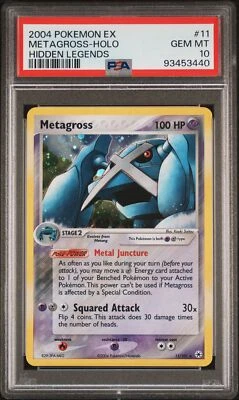 PSA 10 Metagross Holo 11 2004 Pokemon Ex Hidden Legends Card 93453440 - Image 1 of 2