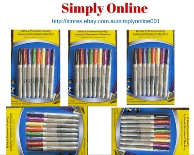 40 Markers Coloured Permanent SUPER Marker Pen Bulk Texta Fine Point  FREE POST - image 1 of 2