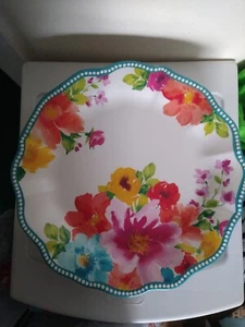 The Pioneer Woman Breezy Blossoms Dinner Plate 10.5-inch Multicolor Melamine - Picture 1 of 2