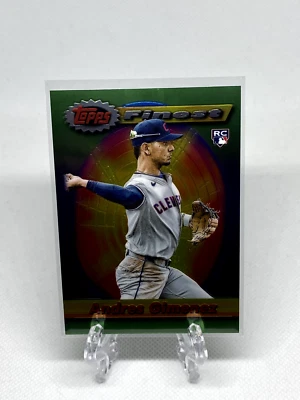 2021 Topps Finest Flashbacks Baseball Andres Gimenez RC #85 Cleveland Indians - Image 1 of 2