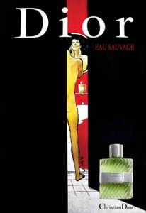 Stampa Poster Art Ad Eau Sauvage Christian Dior - Foto 1 di 1