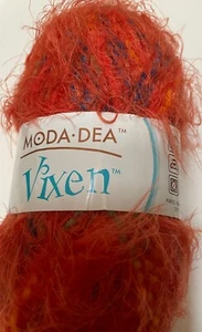 Moda Dea Vixen Orange You Glad Bulky Multi Color Fur Eyelash Novelty Nylon - Picture 1 of 11