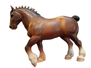 Breyer Vintage Bay CHALKY Clydesdale Stallion Red & White Bobs/Red Tail Ribbon 6 - Picture 1 of 18