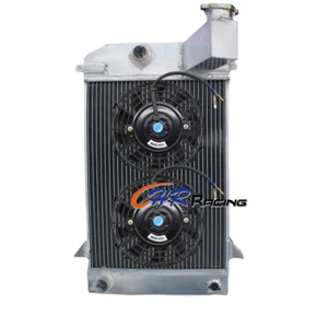 Aluminum Radiator+Fans for Triumph TR2 TR3 TR3A TR3B Manual transmission - Picture 1 of 12