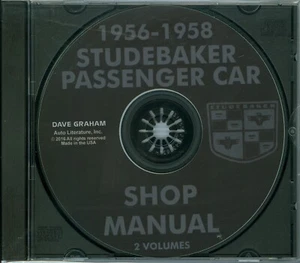 1956-58 STUDEBAKER CAR SHOP MANUAL ON CD - Picture 1 of 1