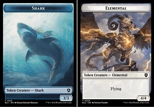 1x - SHARK \\ ELEMENTAL (#16/04) Token - Bloomburrow - NM MTG - Picture 1 of 1
