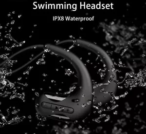 Bluetooth Swimming Earphones 8gb Mp3 Music Player Professional Sport Headphones - Picture 1 of 12