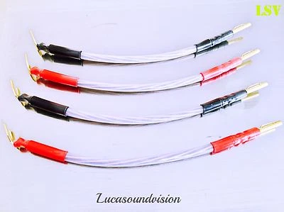 QED RUBY ANNIVERSARY EVOLUTION SPEAKER JUMPER-LINKS CABLES x 4 - Image 1 of 4