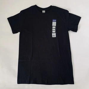 Gildan Shirt Adult Small Black Plain Blank Solid Short Sleeve Basic Tee Cotton - Picture 1 of 5