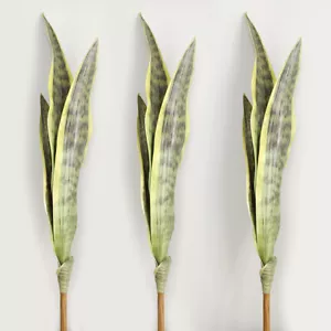 3pcs Artificial Snake Plants 68cm Fake Green Sansevieria Home Decoration - Picture 1 of 14