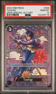 PSA 10 GEM MINT - TASHIGI SPECIAL ALT ART ST06-006 - One Piece Two Legends - Picture 1 of 2