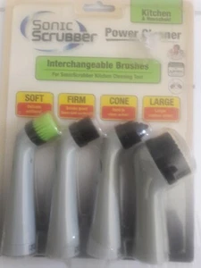Sonic Scrubber Power Cleaner Interchangeable Brush Heads NOS - Picture 1 of 3