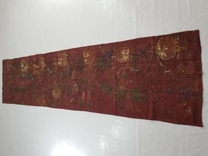 Antike chinesische handbestickte Tafel 290x72cm - Bild 1 von 14