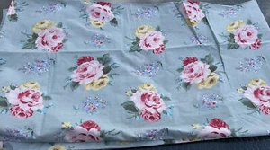 Ralph Lauren Cottage Lane Rose Floral Green With Pink Rose Twin Flat Sheet 66x96 - Picture 1 of 4