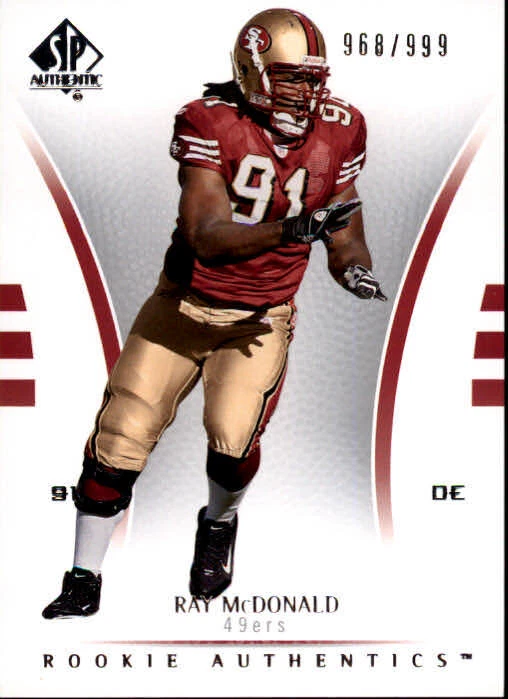 B0364- 2007 SP Authentic #197 Ray McDonald RC /999 - NM-MT - Image 1 of 2