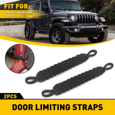 For Wrangler Jeep JK/YJ/TJ 2PCS Car Door Limiting Straps Belt Set Accessories US - Изображение 1 из 4