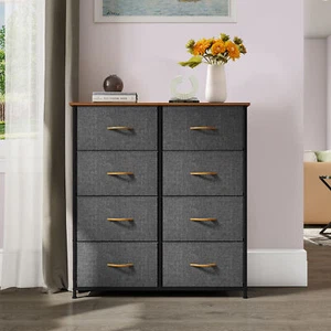 TAUS 8 Drawers Dresser Fabric Storage Shelf Organizer for Living Room Bedroom - Picture 1 of 5