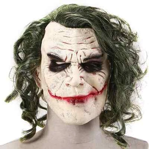 Joker Maske Heide Ledger Cosplay Halloween Maske Latex The Dark Knight Perücke Maske - Bild 1 von 24