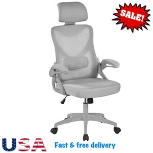 Home High Back Ergonomic Mesh Office Chair Computer Chair with Padded Headrest - Picture 1 of 12