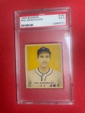 1949 BOWMAN #187 PHIL MARCHILDON RC ATHLETICS PSA 5