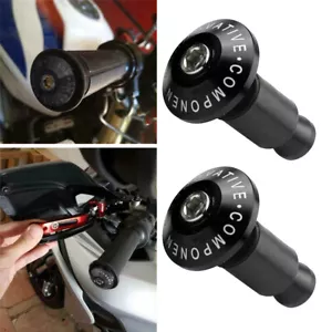2x Universal Motorbike Bar Ends Motorcycle Handlebar End Weights Plugs Grips - Picture 1 of 9