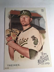 2019 Topps Allen & Ginter Jumbo 5x7 Blake Treinen A's 12 02/49 - Picture 1 of 1
