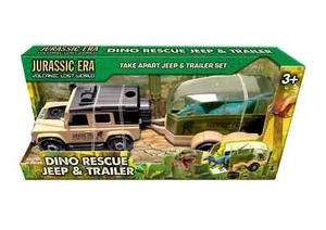 Jeep y remolque de rescate Dino de Jurassic Era - Imagen 1 de 1