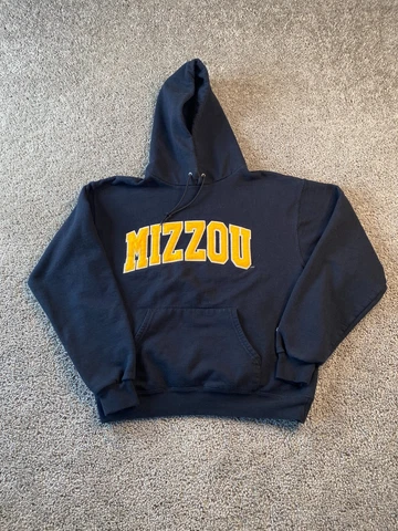 Missouri Tigers Hoodie Womens Medium Black Yellow Mizzou Champion Ladies Cover