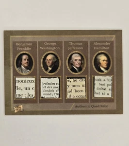 2025 Pieces of the Past Quad Relic Franklin Washington Jefferson Hamilton #233 - Bild 1 von 8