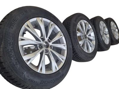 Original VW Tiguan II Montana Alufelgen 215 65 17 Zoll Continental Winterreifen - Bild 1 von 4