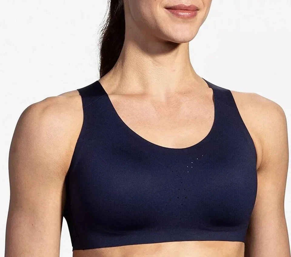 Brooks Dare Cross-Back Bra Sports Bra Women's Size 32 C/D Navy
