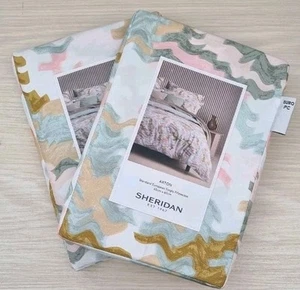 💜AXTON Cotton EUROPEAN Pillowcase Pair in Multi by SHERIDAN RRP $100💜 - Picture 1 of 3