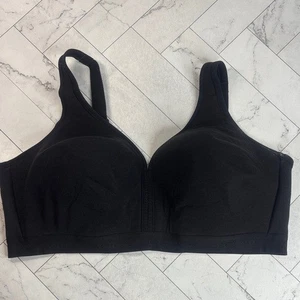 NWOT Cacique Lane Bryant Womans T-Shirt Bra Black Lightly Lined NO WIRE 44DD - Picture 1 of 11