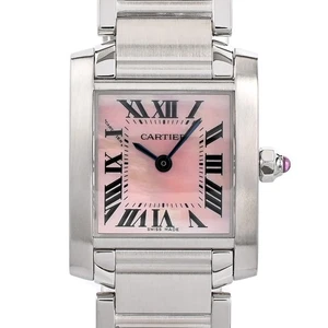 CARTIER Tank francaise SM W51028Q3 Watches / Pink shell quartz Women - Picture 1 of 7