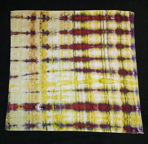 *BOGO* Bandana Tie Dye Tinte Hielo Borgoña, Amarillo Y Tostado - Imagen 1 de 1