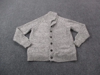 J Crew свитер мужской M серый шерсти альпака опрятный мягкий кардиган классический гольф повседневный - Изображение 1 из 4