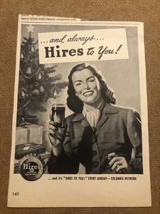 Vintage 1940’s Hires Root Beer Drink Magazine Ad 0C25 - Bild 1 von 2