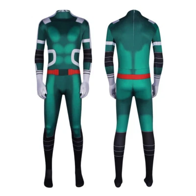 My Hero Academia Cosplay Costume Midoriya Izuku Jumpsuit Mens Bodysuit  - Image 1 of 4
