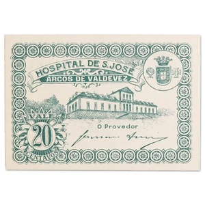 Portugal billet de nécessité 20 centavos n.d (1917-1922) Arcos De Valdevez NEUF - Foto 1 di 2