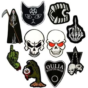 Parche de Zombies Bordado Horror Muerte Magia Negra Espiritismo Cráneos Ouija Reaper - Imagen 1 de 12